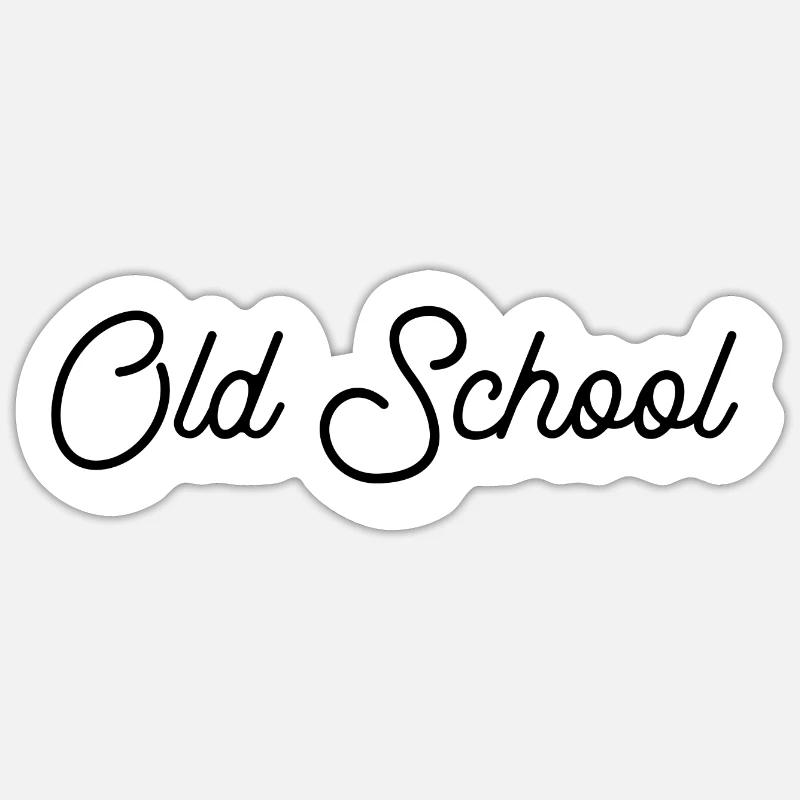 Old school - Sticker size S (10 x 10 cm) - white matte