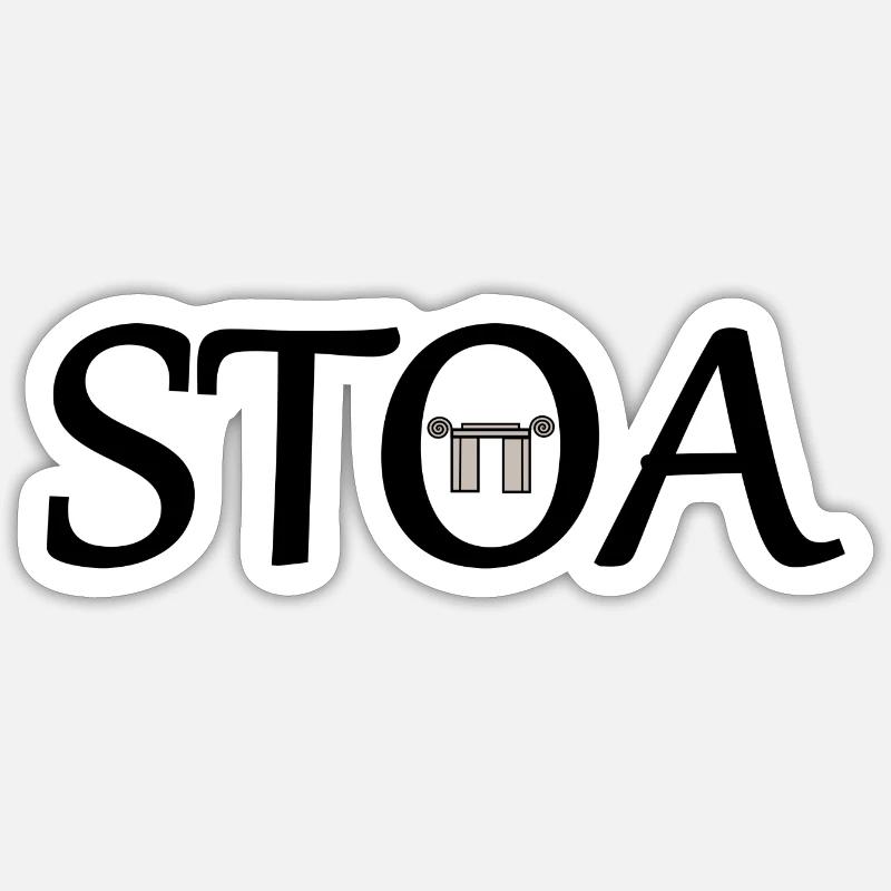 STOA 2 - Sticker Größe S (10 x 10 cm) - Mattweiß