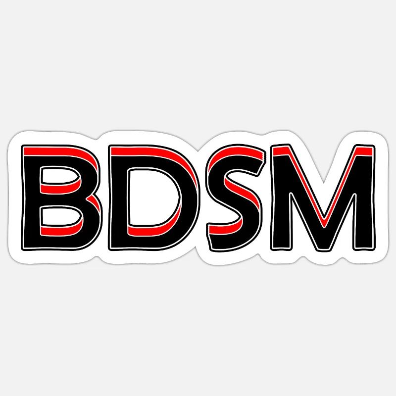 Bdsm Text - Sticker size S (10 x 10 cm) - white matte