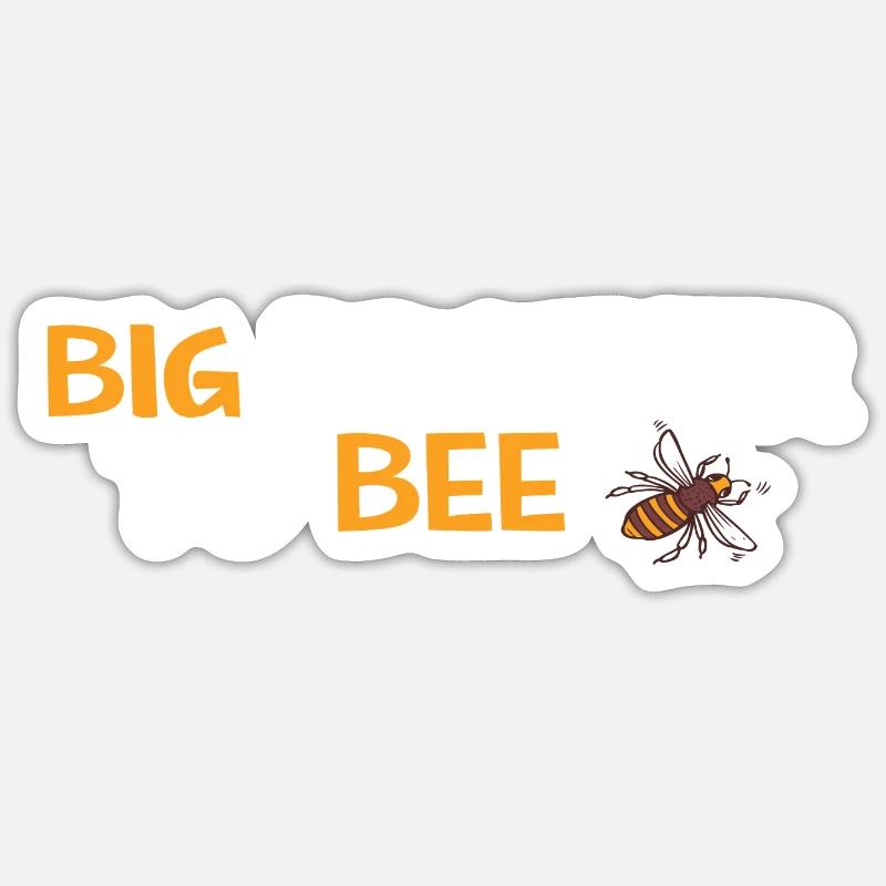 Big Brother à Bee - Sticker taille S (10 x 10 cm) - blanc mat