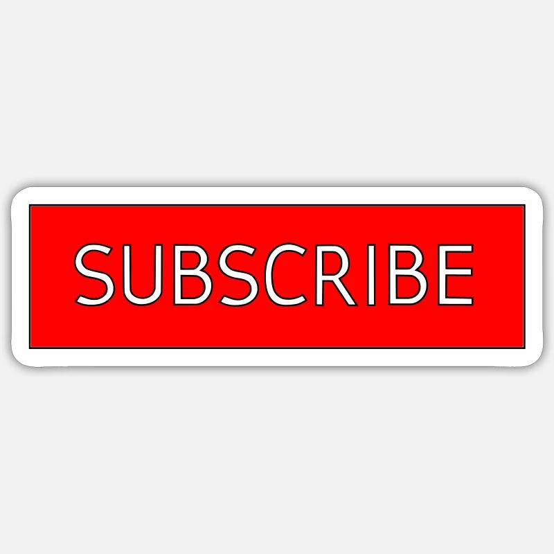 Subscribe - Sticker size S (10 x 10 cm) - white matte