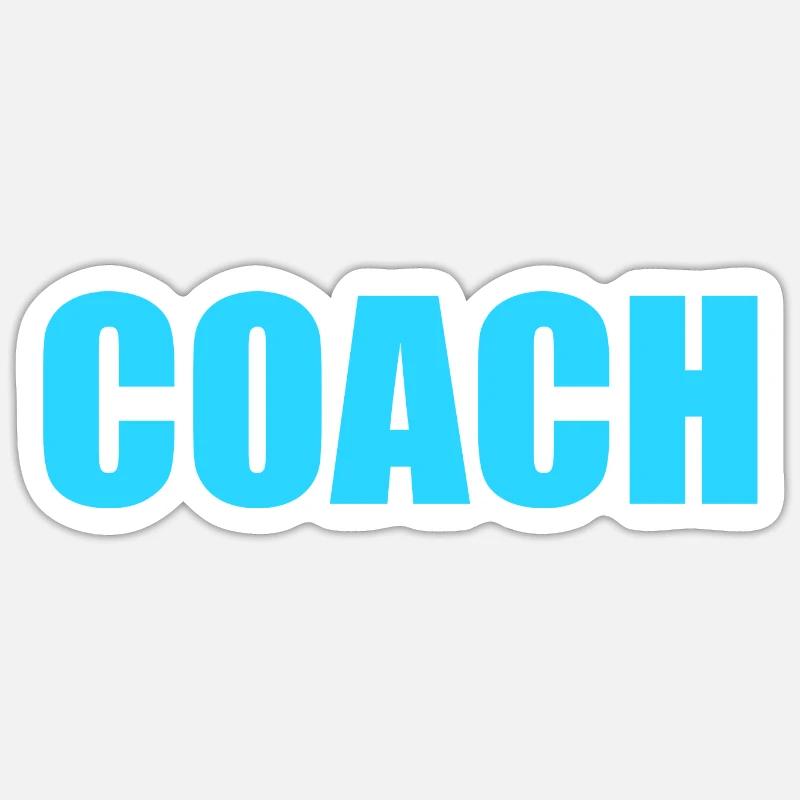Coach - Sticker taille S (10 x 10 cm) - blanc mat