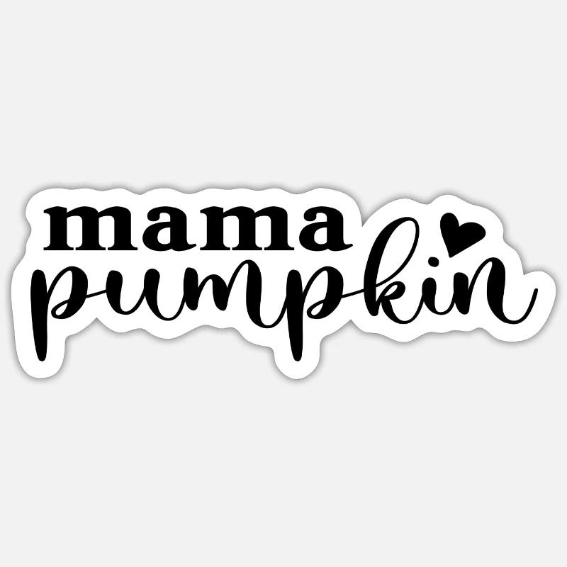 Mama Pumpkin Halloween - Sticker size S (10 x 10 cm) - white matte