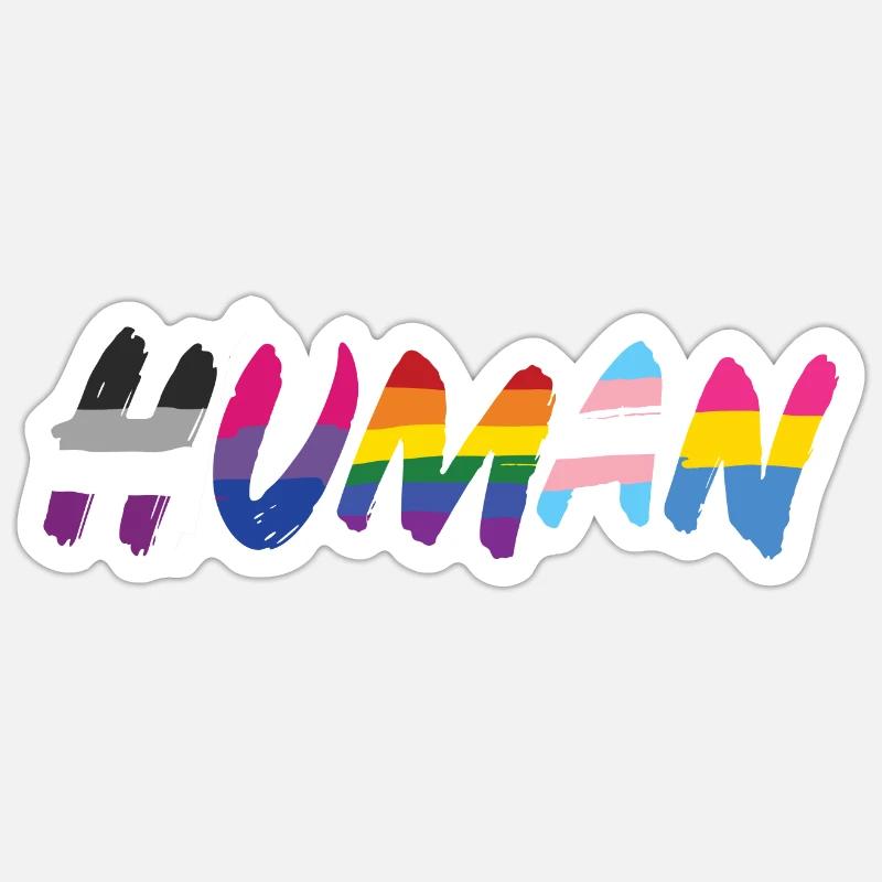 Human - Sticker size S (10 x 10 cm) - white matte