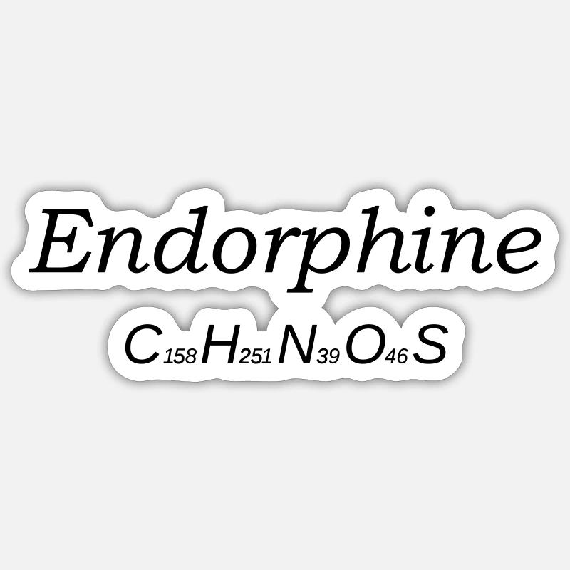 Endorphin - Sticker Größe S (10 x 10 cm) - Mattweiß