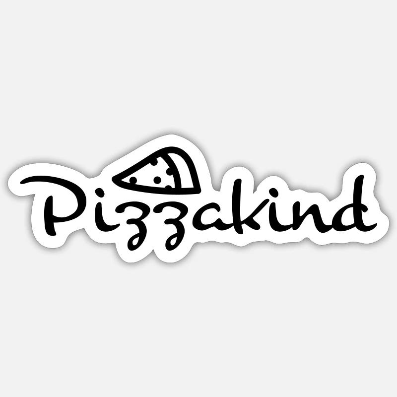 Pizza Kind - Sticker Größe S (10 x 10 cm) - Mattweiß