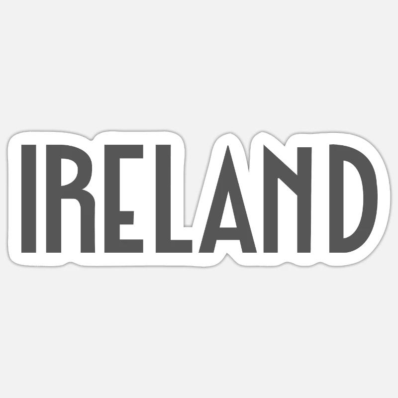 Irlande - Sticker taille S (10 x 10 cm) - blanc mat