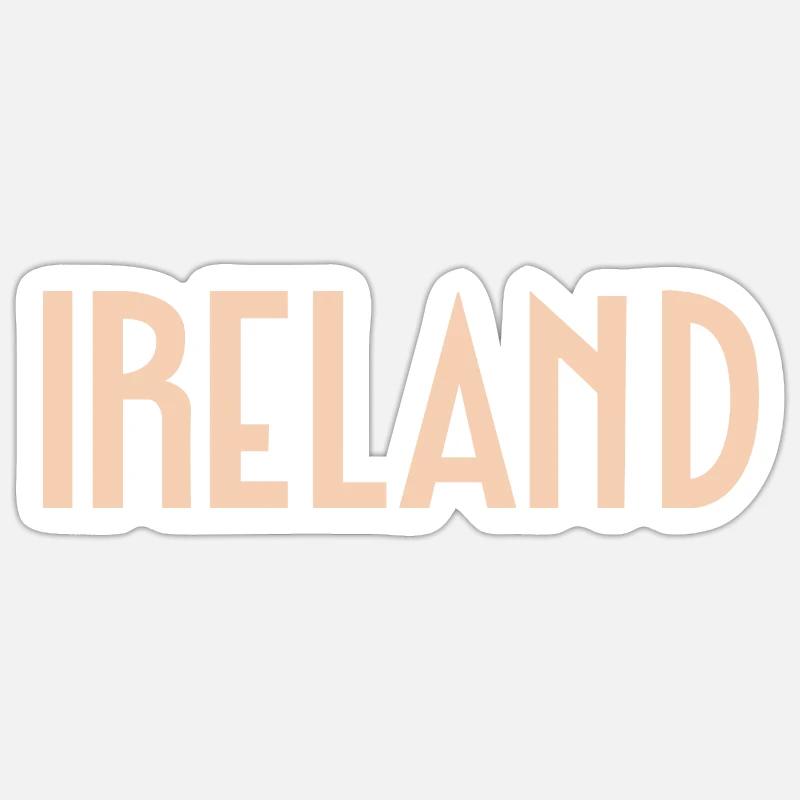 Irlande - Sticker taille S (10 x 10 cm) - blanc mat