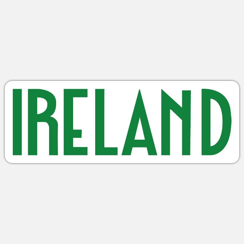 Irlande - Sticker taille S (10 x 10 cm) - blanc mat