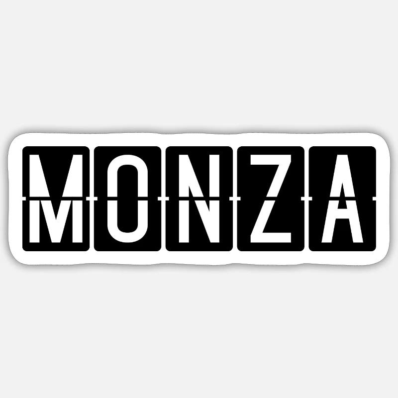 Panneau de l’aéroport de Monza Sticker taille S (10 x 10 cm)