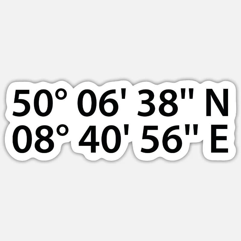 Frankfurt am Main coordinates Sticker size S (10 x 10 cm)