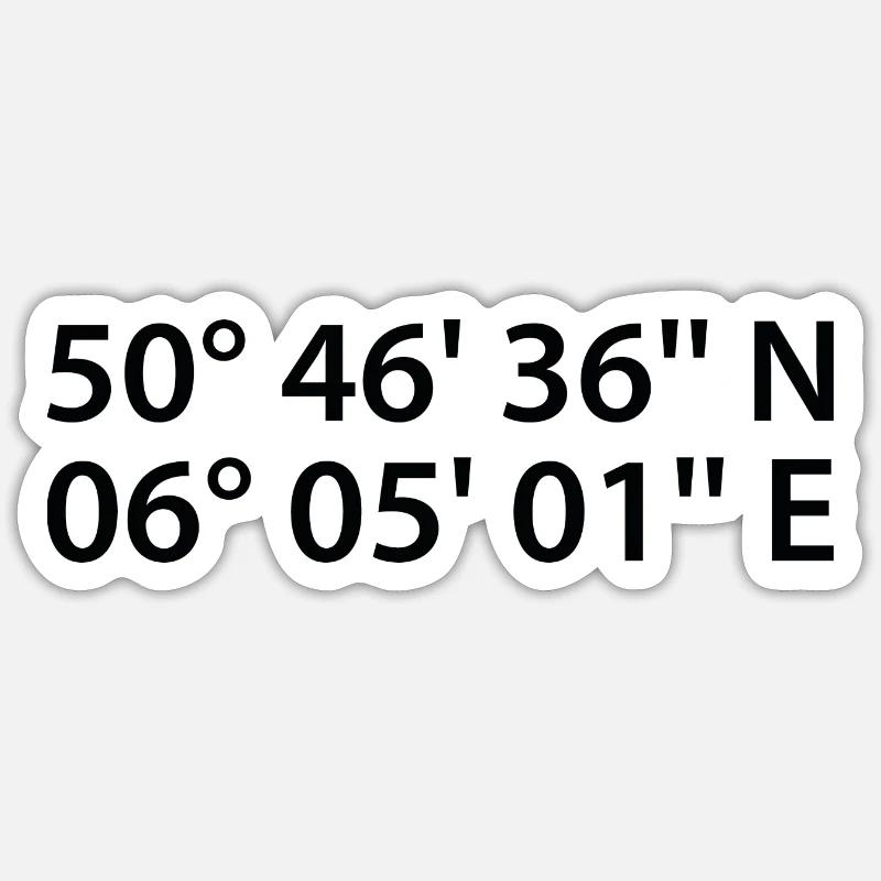 Aachen Coordinates Sticker size S (10 x 10 cm)