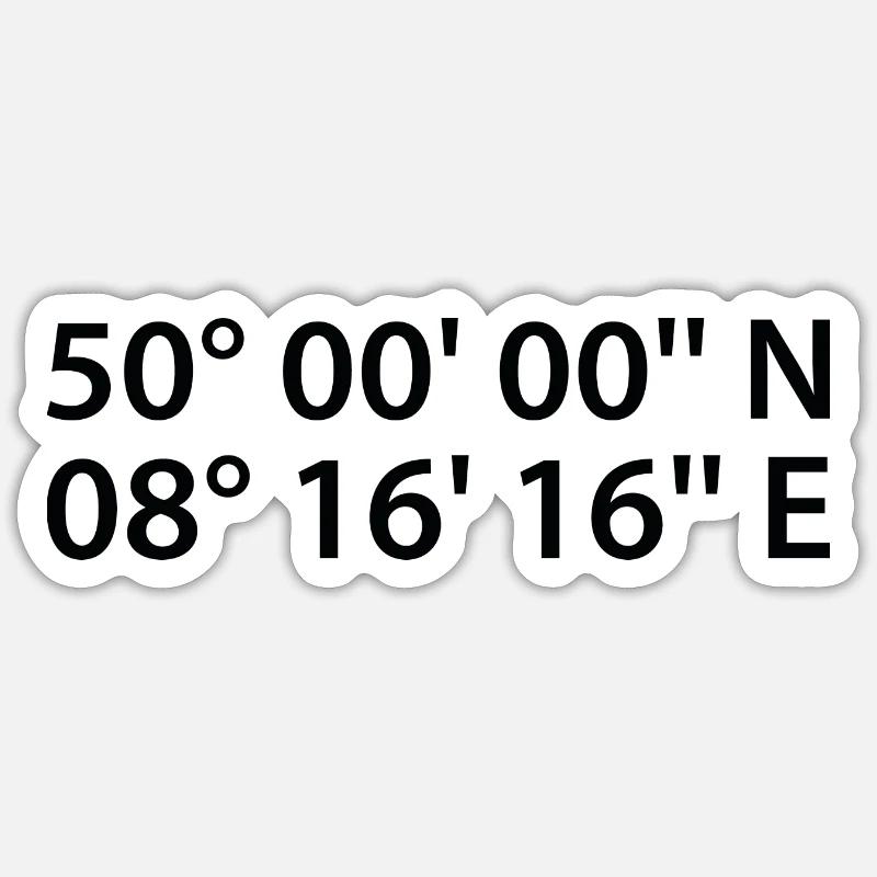 Mainz coordinates Sticker size S (10 x 10 cm)