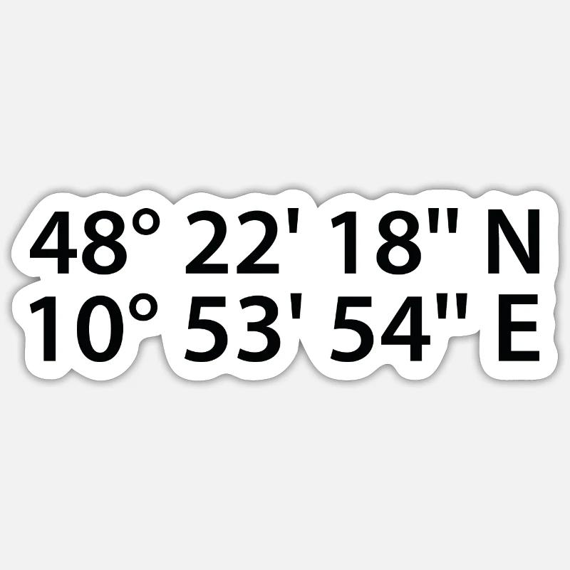 Augsburg Coordinates Sticker size S (10 x 10 cm)
