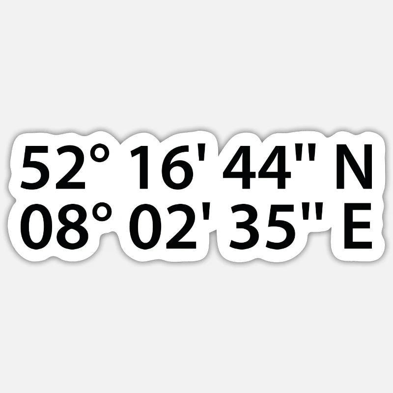 Osnabrück coordinates - Sticker size S (10 x 10 cm) - white matte