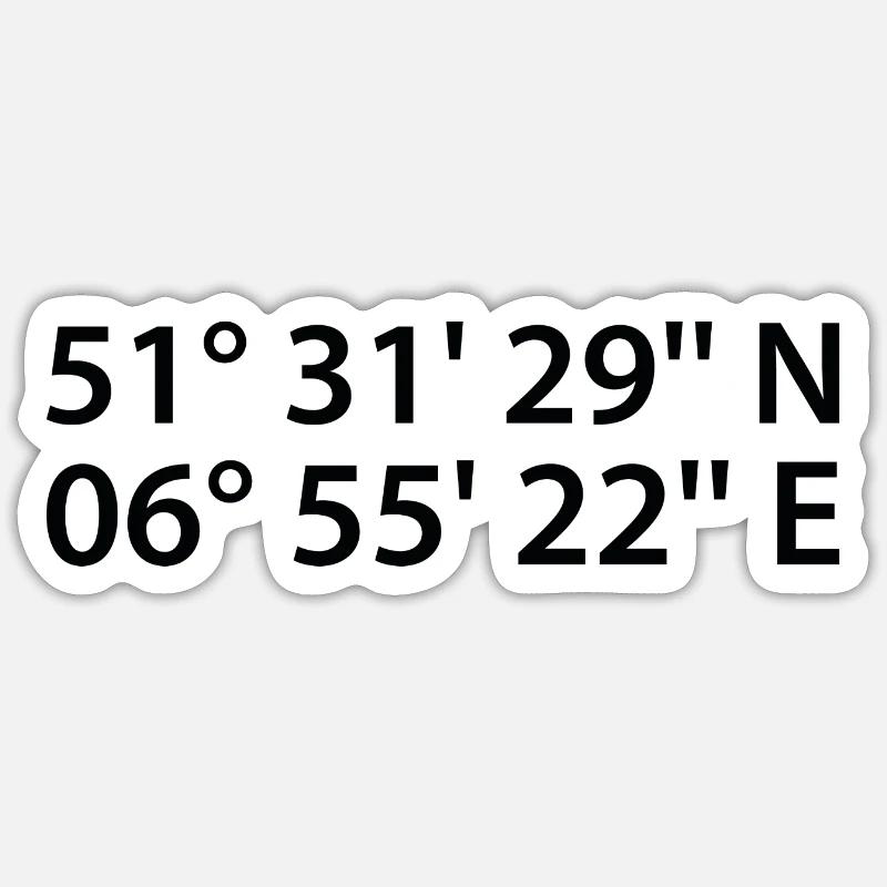 Coordonnées de Bottrop Sticker taille S (10 x 10 cm)