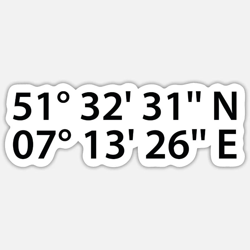 Coordonnées de Herne Sticker taille S (10 x 10 cm)