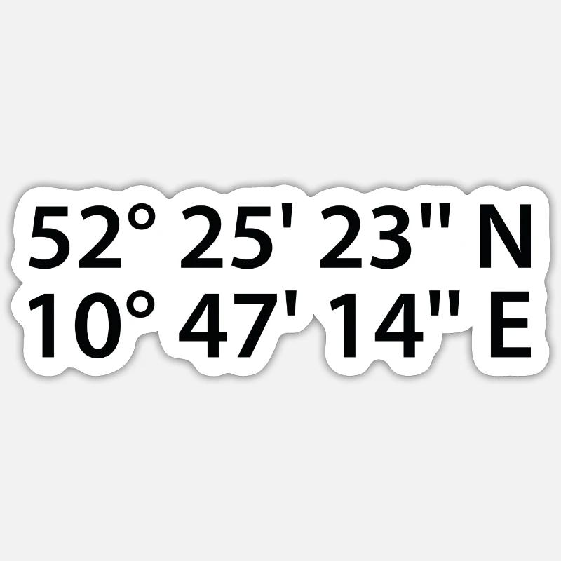 Wolfsburg Coordinates Sticker size S (10 x 10 cm)