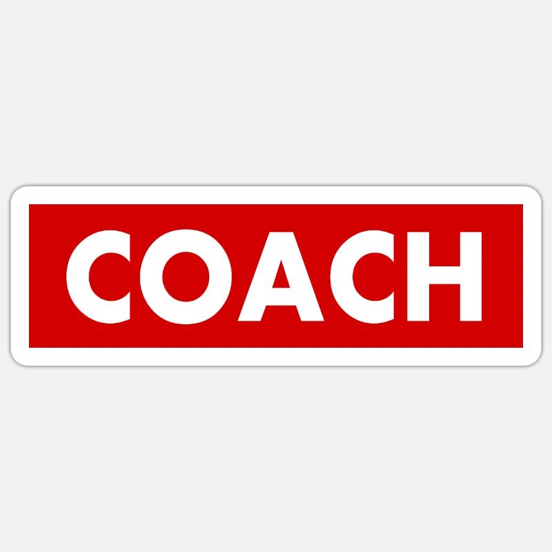 Coach - Sticker Größe S (10 x 10 cm) - Mattweiß