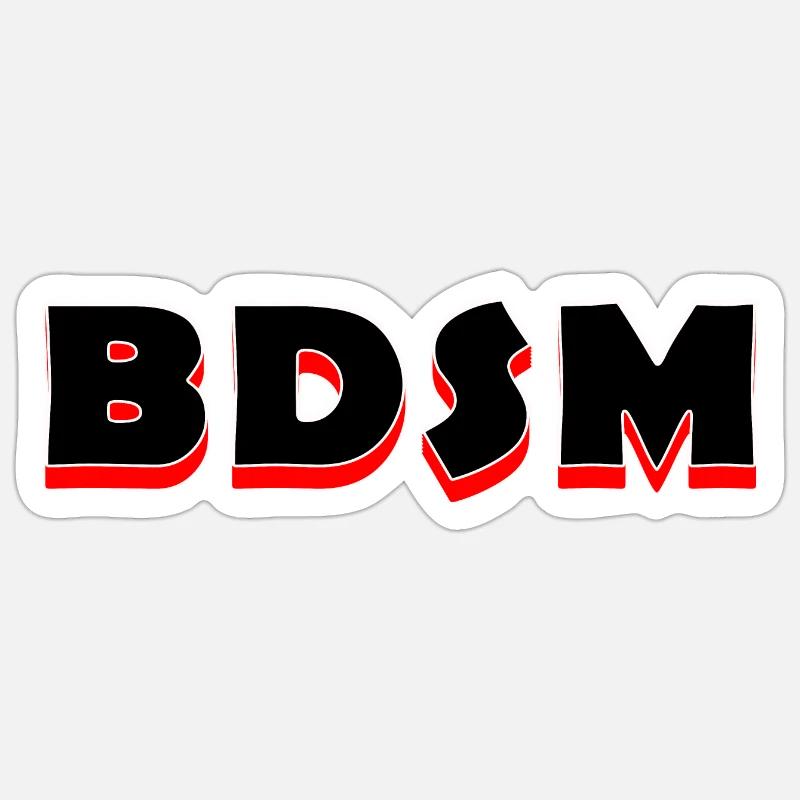 Bdsm text - Sticker size S (10 x 10 cm) - white matte