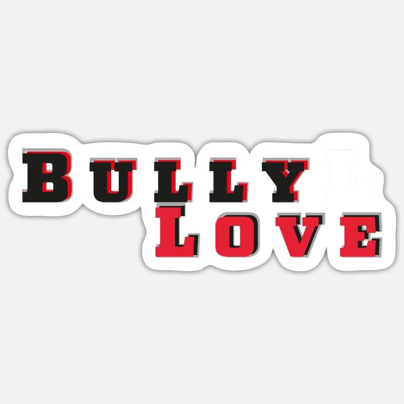 BullyLove - Sticker size S (10 x 10 cm) - white matte