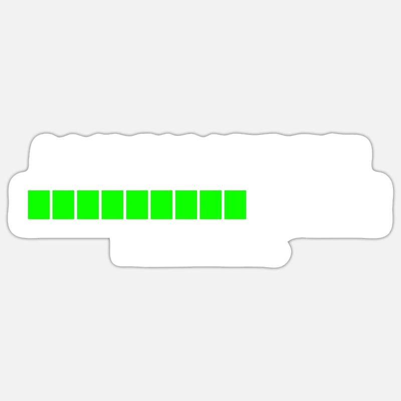 loading muscles - Sticker size S (10 x 10 cm) - white matte
