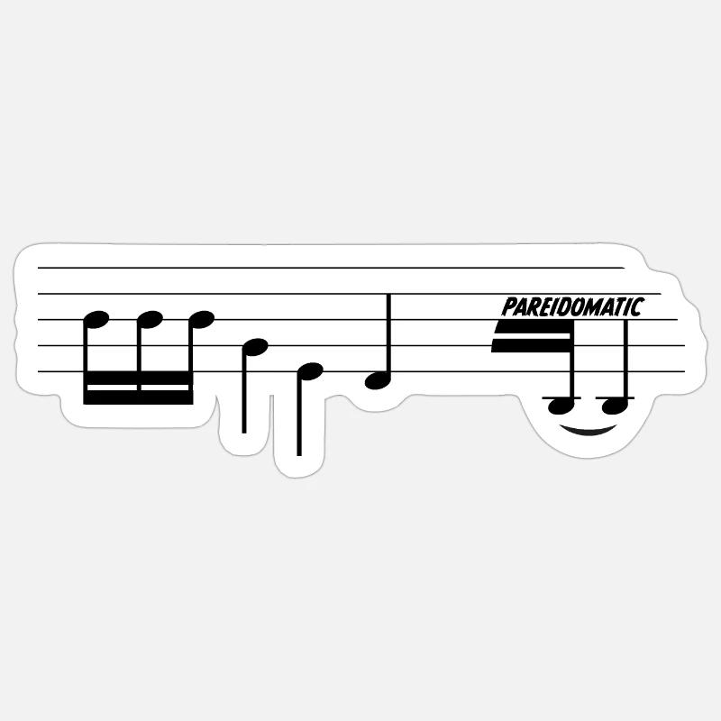 Pareidomatic notation Sticker Größe S (10 x 10 cm)