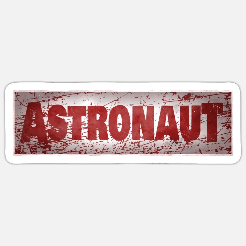 Astronaute - Sticker taille S (10 x 10 cm) - blanc mat