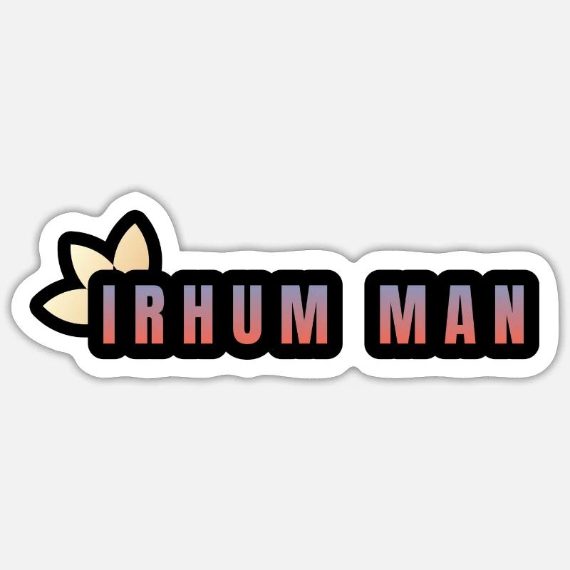 i rum Mann - Sticker Größe S (10 x 10 cm) - Mattweiß