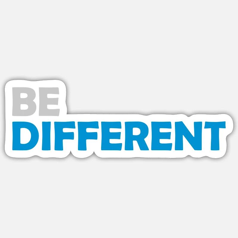 Soyez différent Logo Design - Sticker taille S (10 x 10 cm) - blanc mat