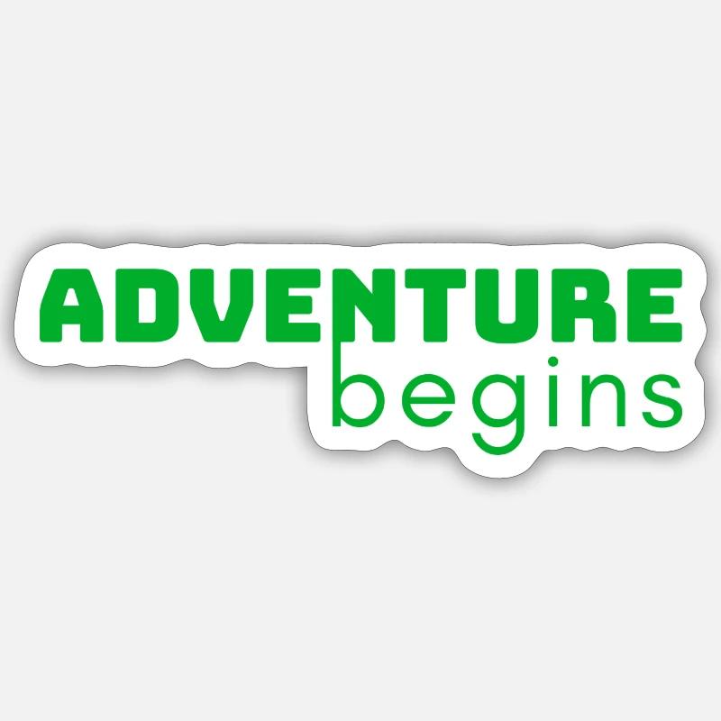 Das Abenteuer beginnt - Sticker Größe S (10 x 10 cm) - Mattweiß