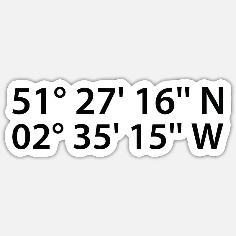 Bristol Coordinates Sticker size S (10 x 10 cm)
