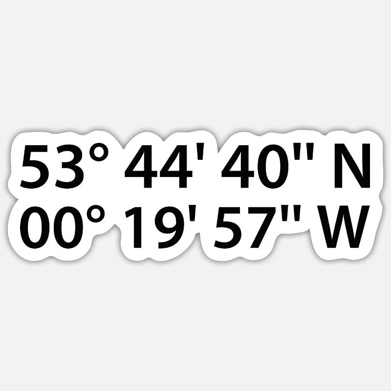 Kingston upon Hull Coordinates Sticker size S (10 x 10 cm)