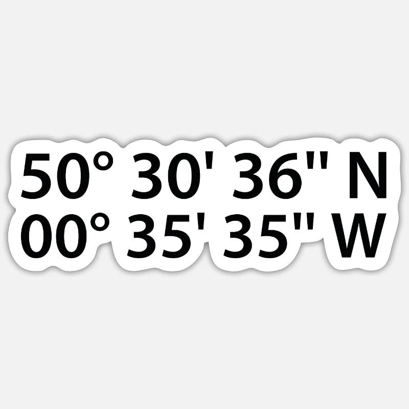 Slough Coordinates Sticker size S (10 x 10 cm)