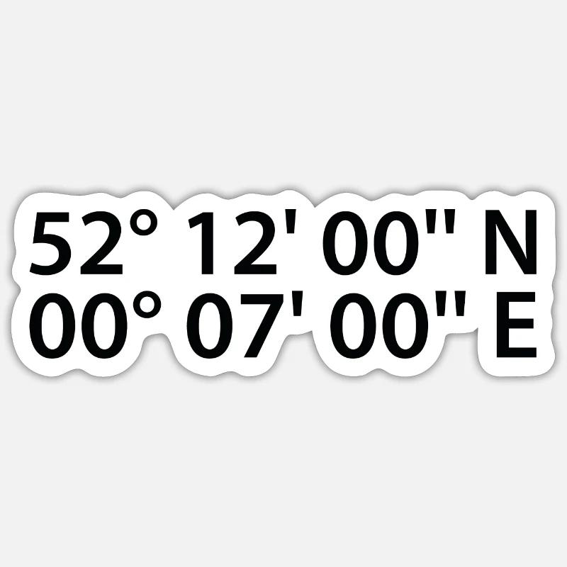 Cambridge Coordinates Sticker size S (10 x 10 cm)