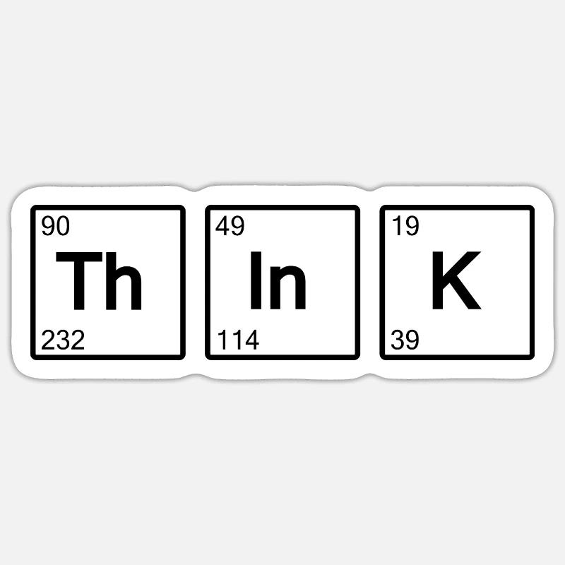 Think (white) - Sticker size S (10 x 10 cm) - white matte