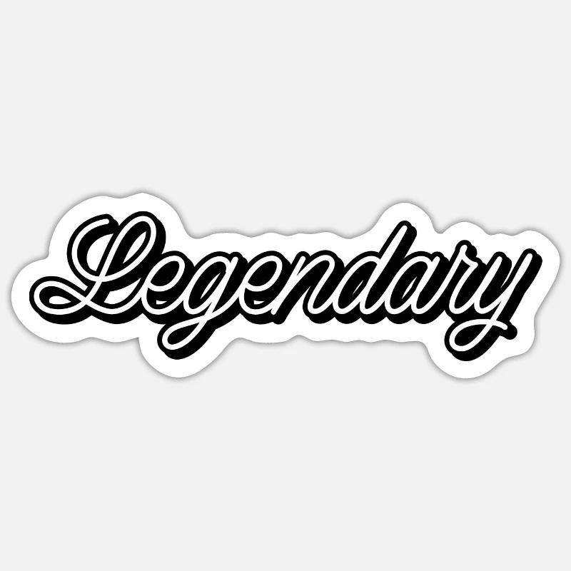 Legendary - Sticker size S (10 x 10 cm) - white matte