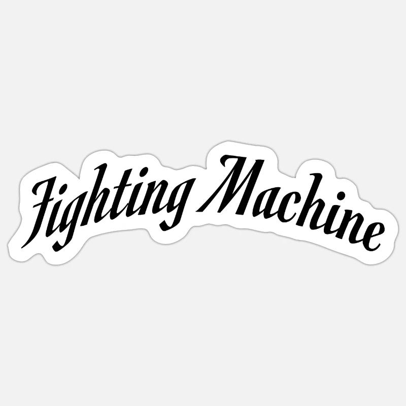 Machine de combat - Sticker taille S (10 x 10 cm) - blanc mat