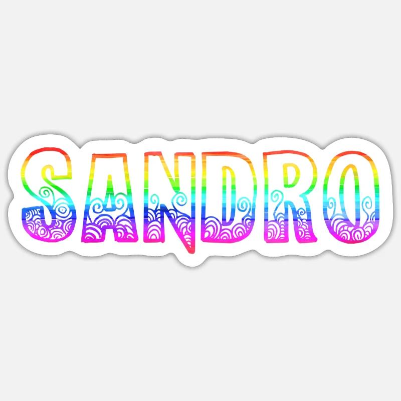 sandro rs rainbow Sticker size S (10 x 10 cm)