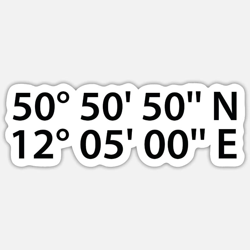 Gera coordinates Sticker size S (10 x 10 cm)