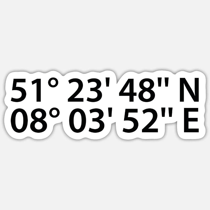 Arnsberg coordinates - Sticker size S (10 x 10 cm) - white matte