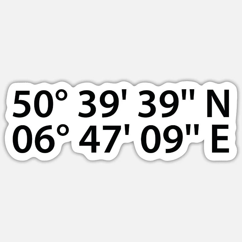 Euskirchen Coordinates Sticker size S (10 x 10 cm)