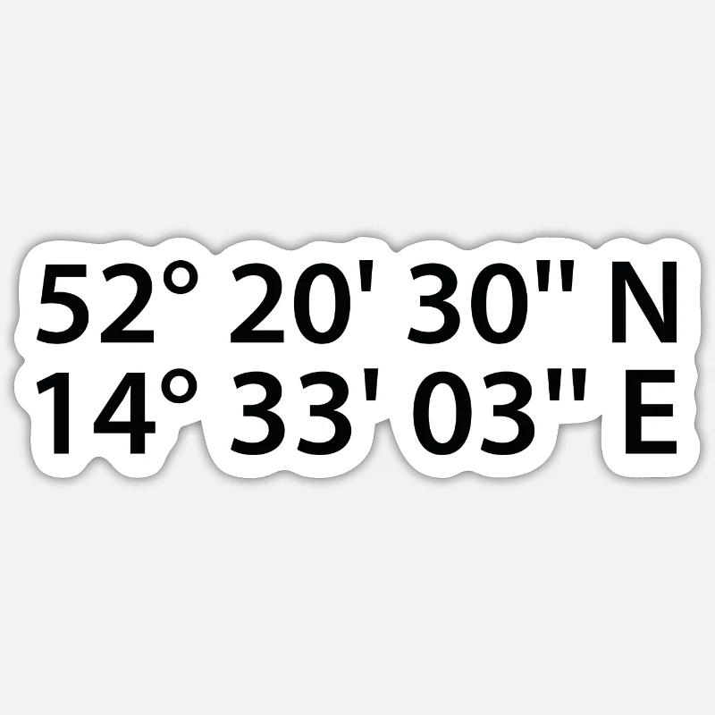 Frankfurt (Oder) coordinates Sticker size S (10 x 10 cm)