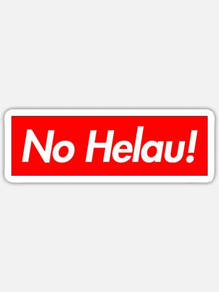 NO HELAU - Sticker Größe S (10 x 10 cm) - Mattweiß
