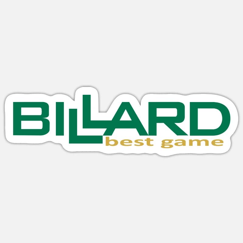 Conception de billard Meilleur jeu, Billard de billard Sticker taille S (10 x 10 cm)
