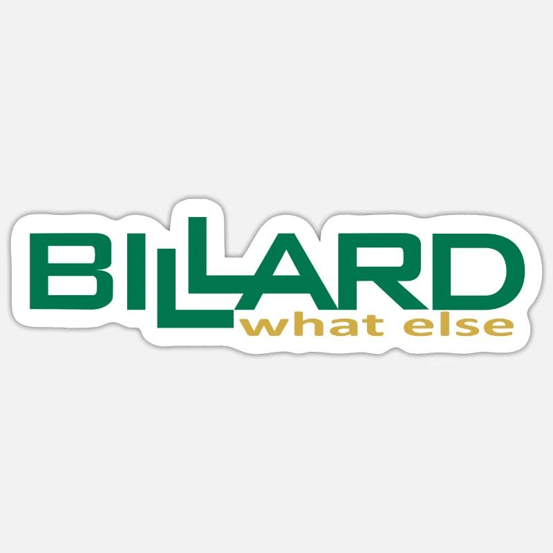 Billard Design what else, Poolbillard - Sticker Größe S (10 x 10 cm) - Mattweiß