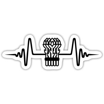 Légumineuses d’asperges - Sticker taille S (10 x 10 cm) - blanc mat - Devant