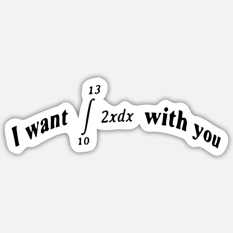 funny mathematical formula with integral Sticker size S (10 x 10 cm)