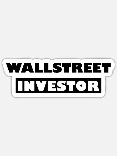 Der Wallstreet Investor - Sticker Größe S (10 x 10 cm) - Mattweiß