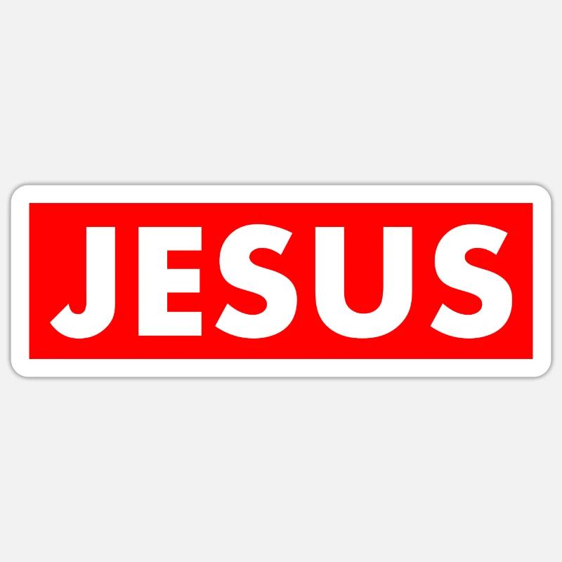 Jesus - Sticker Größe S (10 x 10 cm) - Mattweiß